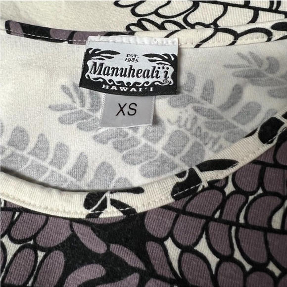 Manuhealii Tunic Mini Dress Size XS Haole Koa Print Hawaiian - Picture 12 of 13